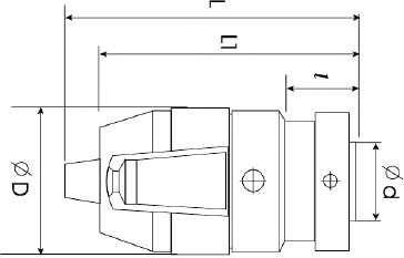 Self-tighten chuck with lock system