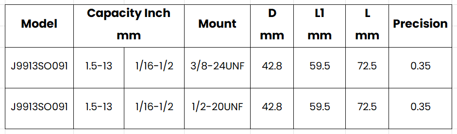 J9913SO091 Keyless chuck