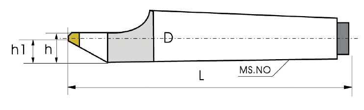 Carbide half-notched center