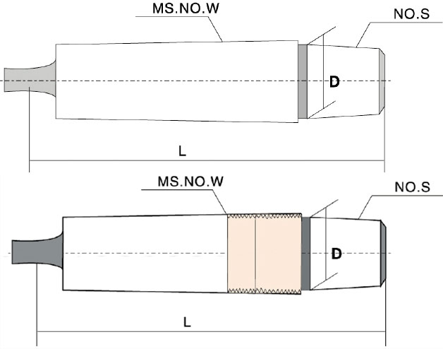 Morse taper drill chuck arbors with tang