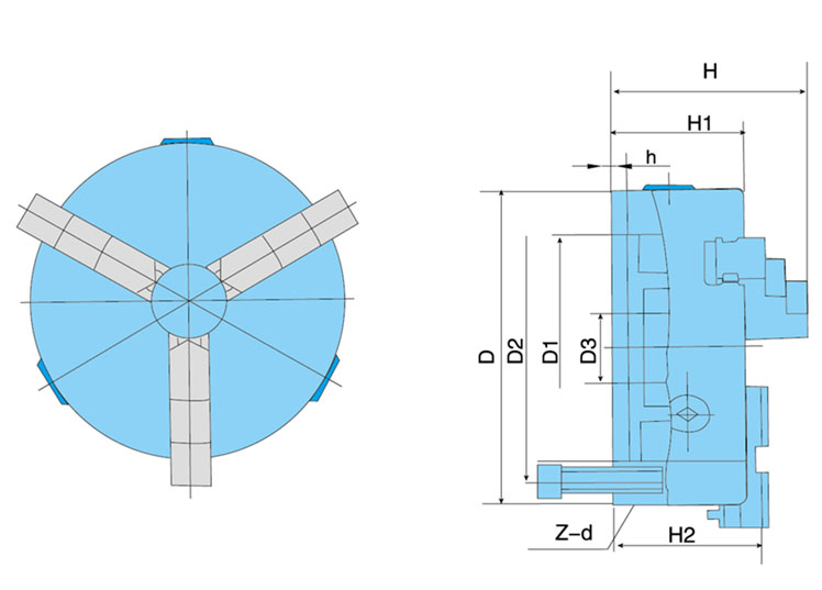 K11 Three-jaw self-centring chucks