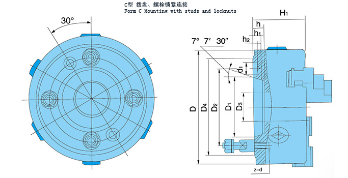 K11 Short-taper three-jaw self-centring chucks