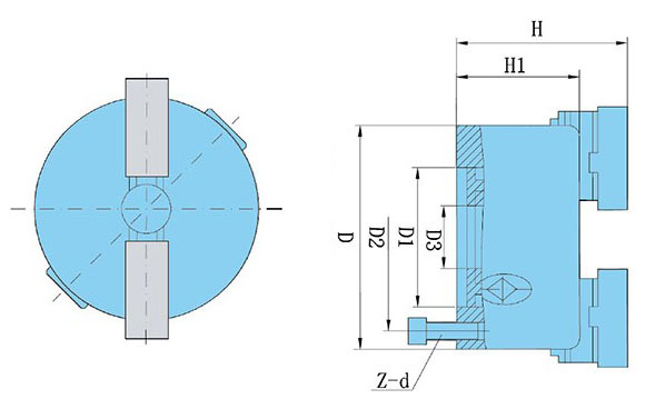 K10 Two-jaw self-centring chucks